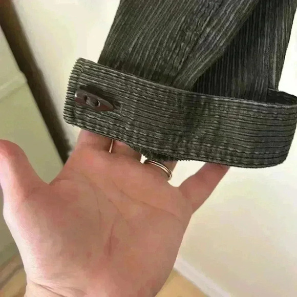 LOFT Corduroy Elbow Patch Blazer Dark Green Size 10 - Picture 3 of 7